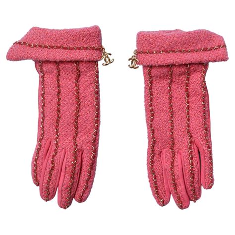 chanel gloves pink|authentic chanel gloves.